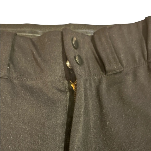 Dirty Mid baseball pants- Large Black Baseball pants- Snap elastic pants - Picture 3 of 5